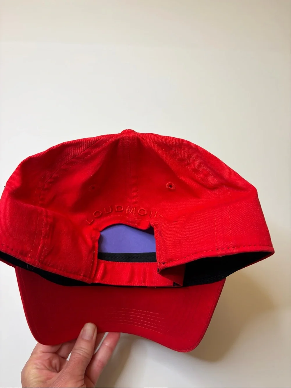 Loudmouth Red Embroidered Logo Golf Cap OSFA